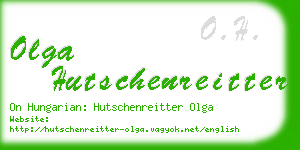 olga hutschenreitter business card